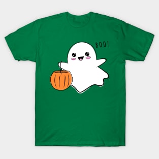 Cute Ghost Trick Or Treating T-Shirt